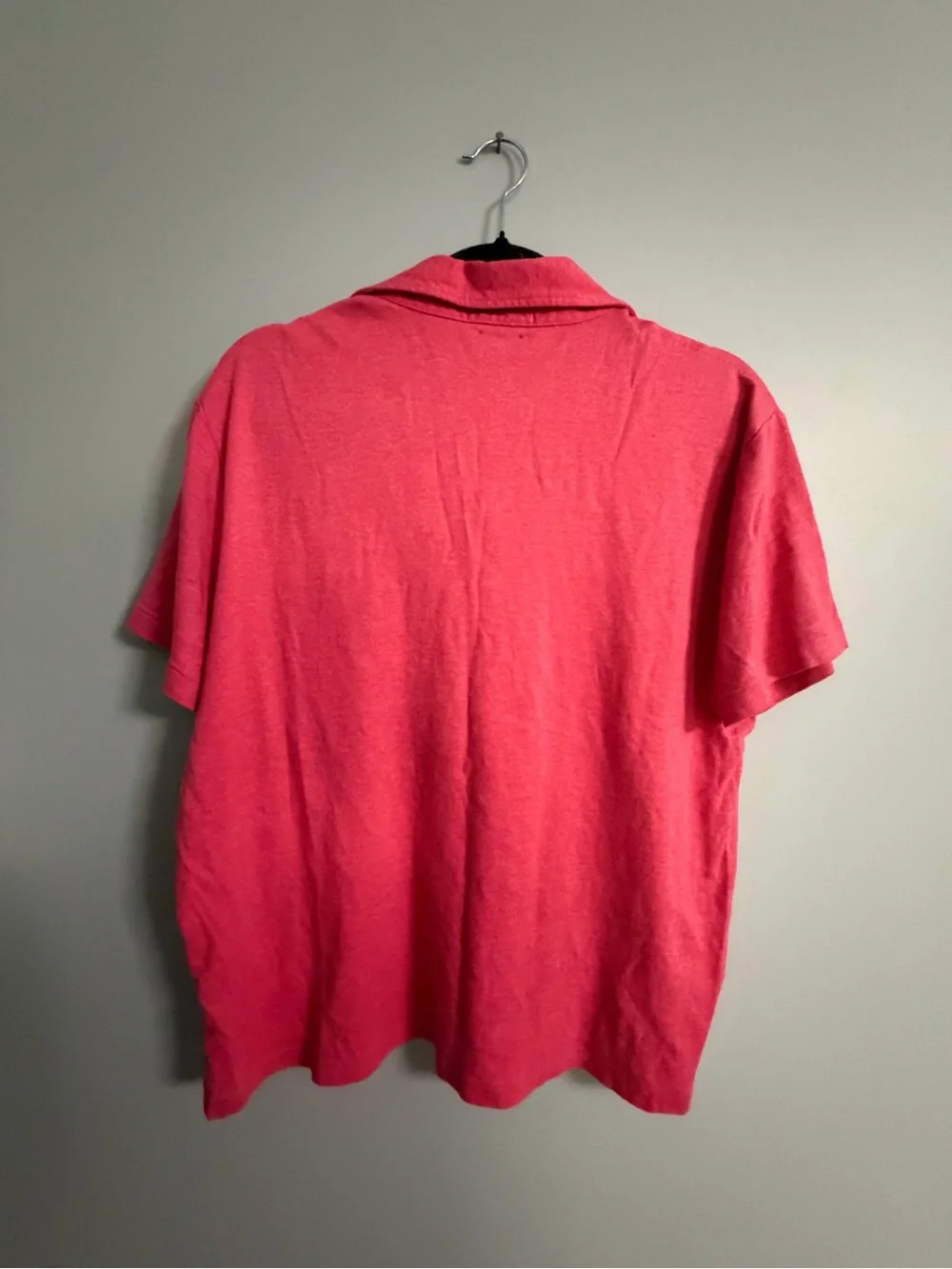 Ralph Lauren Men's Coral Pink Polo with Navy Pony